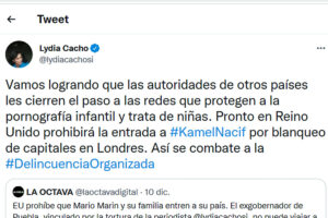 Celebró Lydia Cacho decisión de EU de prohibir entrada a Mario Marín 