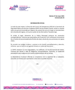 Matan a hombre en Tlaxcalancingo