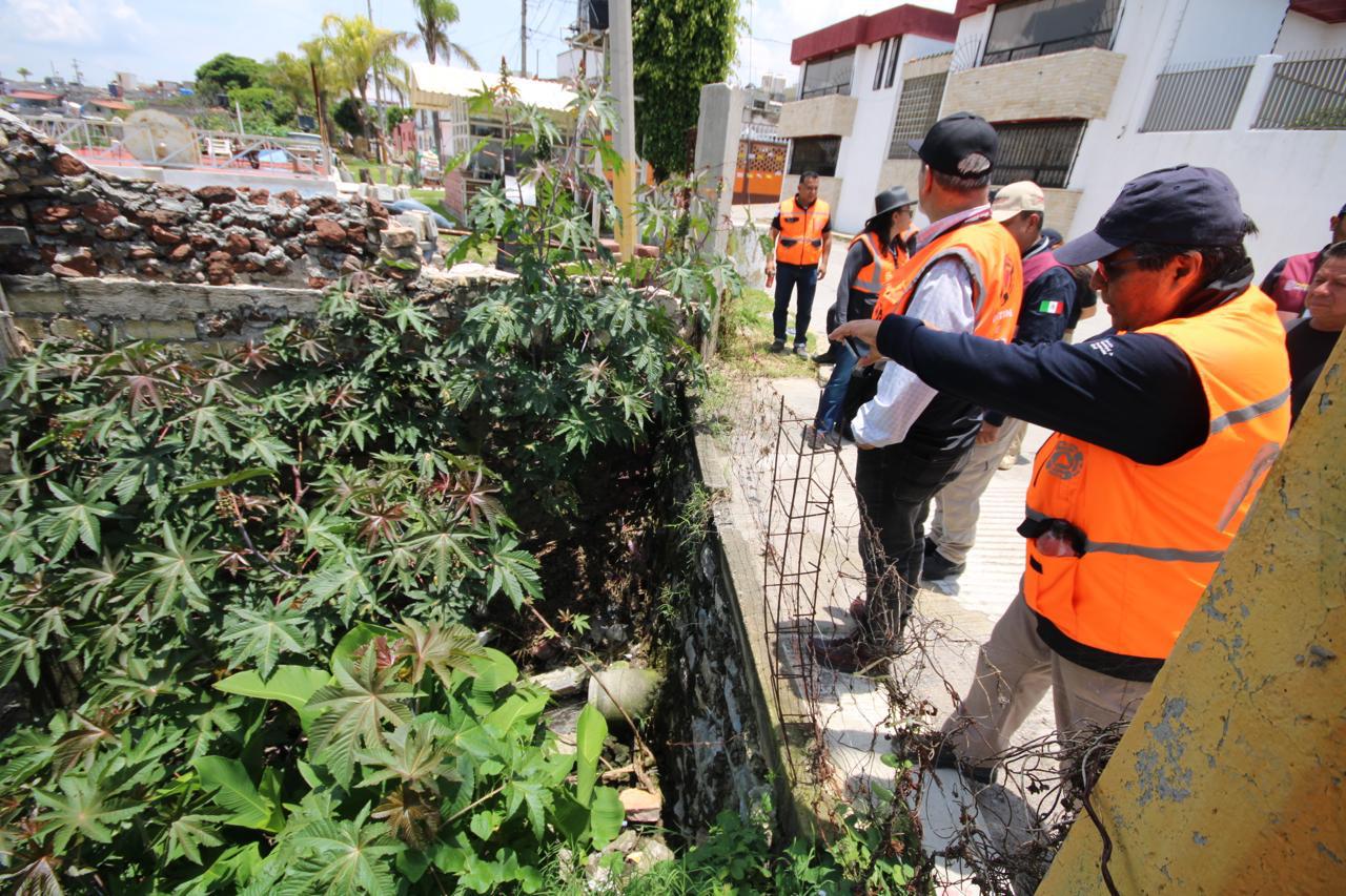 Acciones preventivas ante lluvias en San Baltazar Tetela