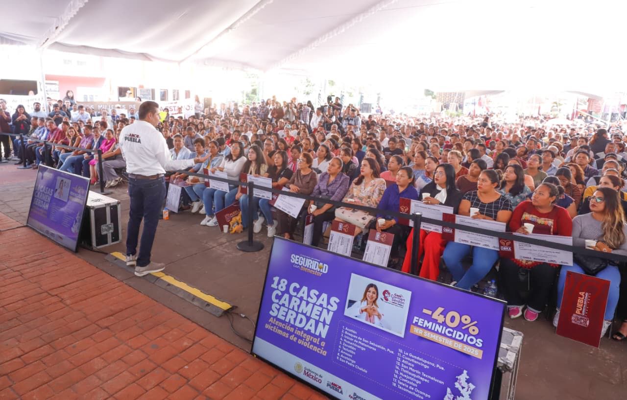 Armenta impulsa Centros LIBRE y Casas Carmen Serdán en Puebla